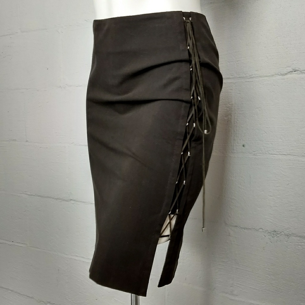 Elie Tahari Brown Side Lace Pencil Skirt 4